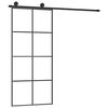 vidaXL Posuvn&eacute; dvere s kovan&iacute;m ESG sklo a hlin&iacute;k 90x205 cm