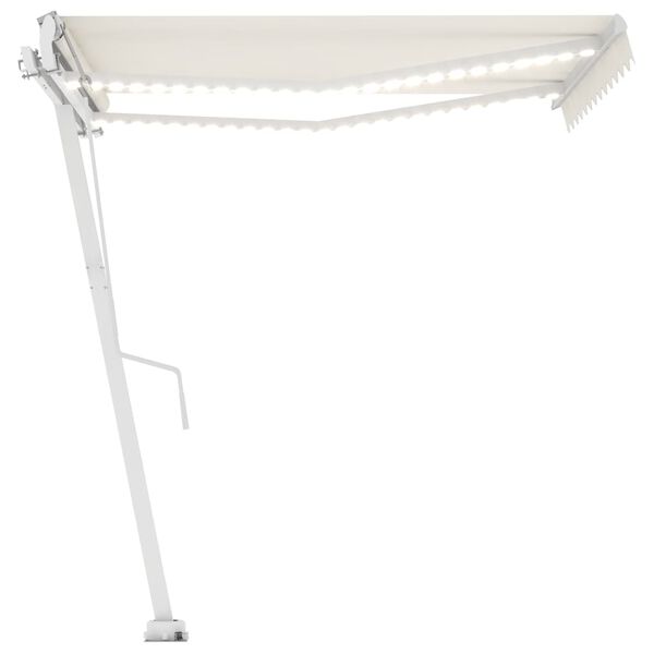 vidaXL Automatick&aacute; mark&iacute;za s LED a senzorom vetra 350x250 cm kr&eacute;mov&aacute;