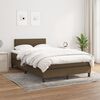 vidaXL Boxspring posteľ s matracom tmavohned&aacute; 120x200 cm l&aacute;tka