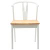 vidaXL Jed&aacute;lensk&aacute; stolička 2 pcs Biela a pr&iacute;rodn&aacute;