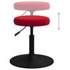 vidaXL Otočn&eacute; jed&aacute;lensk&eacute; stoličky 4 ks v&iacute;novo-červen&eacute; zamatov&eacute;