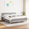 vidaXL Boxspring posteľ s matracom svetlosiv&aacute; 100x200 cm l&aacute;tka