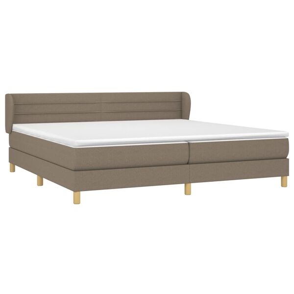 vidaXL Boxspring posteľ s matracom sivohned&yacute; 200x200 cm l&aacute;tka