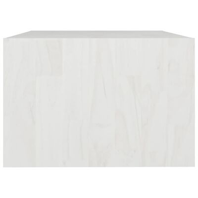 vidaXL Konferenčný stolík biely 75x50x33,5 cm borovicový masív