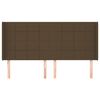 vidaXL Čelo postele so z&aacute;hybmi tmavohned&eacute; 163x16x118/128 cm l&aacute;tka