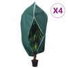 vidaXL Fl&iacute;sov&eacute; kryty na rastliny so zipsom 4 ks 70 g/m&sup2; 3,93x3 m