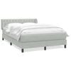 vidaXL Box Spring Posteľ s matracom Svetlosiv&aacute; 160x220 cm Zamat