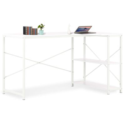 vidaXL Počítačový stôl biely 120x72x70 cm
