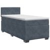 vidaXL Posteľ boxspring s matracom Tmavosiv&aacute; 90 x 200 cm Zamat