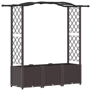 vidaXL Vyv&yacute;&scaron;en&yacute; z&aacute;hon s mriežkou a strechou Hned&aacute; 164 x 40 x 138 cm PP