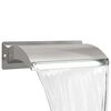 vidaXL Vodop&aacute;d do baz&eacute;na s LED Nerezov&aacute; oceľ 304 51 x 26 x 13 cm