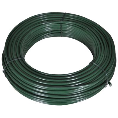 vidaXL Napínací drôt na oplotenie 55 m, 2,1/3,1 mm, oceľový, zelený