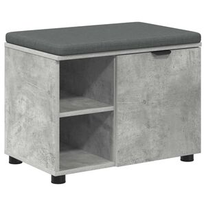 vidaXL Predsieňov&aacute; lavica s vank&uacute;&scaron;om Bet&oacute;novo Siv&aacute; 60 x 38 x 46 cm