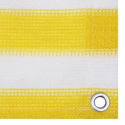 vidaXL Balkónová markíza žlto-biela 120x600 cm HDPE