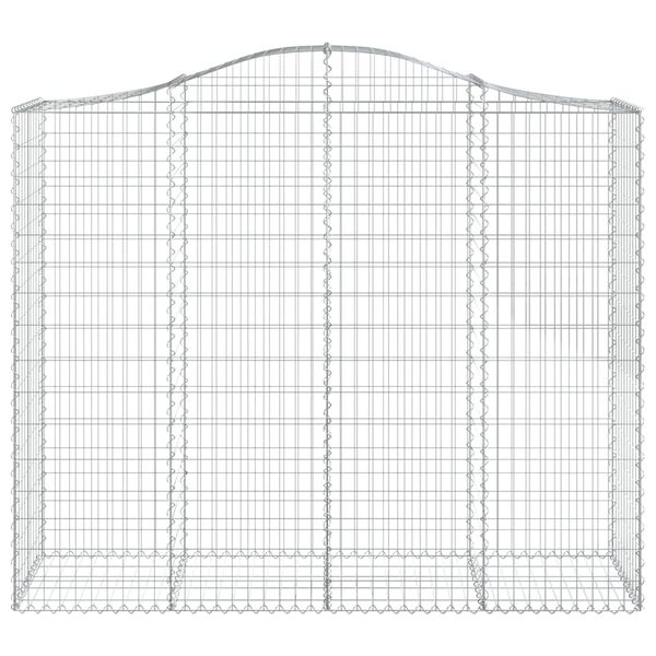 vidaXL Oblúkové gabiónové koše 10 ks 200x50x160/180 pozinkované železo