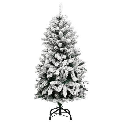 vidaXL Umelý výklopný vianočný stromček 150 LED a vločky snehu 120 cm