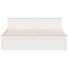 vidaXL Posteľ bez matraca so čelom biela 200x200 cm borovica