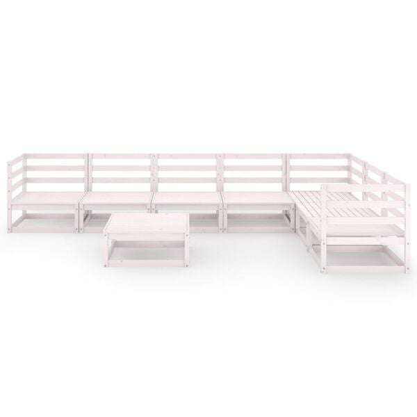 vidaXL 8-dielna z&aacute;hradn&aacute; sedacia s&uacute;prava biela mas&iacute;vna borovica