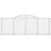 vidaXL Oblúkové gabiónové koše 7ks 300x50x100/120cm pozinkované železo
