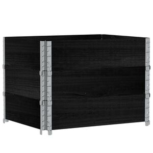 vidaXL Paletov&eacute; ohr&aacute;dky 3 ks čierny 80x60 cm borovicov&yacute; mas&iacute;v