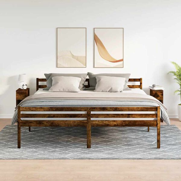 vidaXL Nočn&eacute; skrinky so z&aacute;suvkou 2 ks tmav&yacute; dub 20x36x60 cm