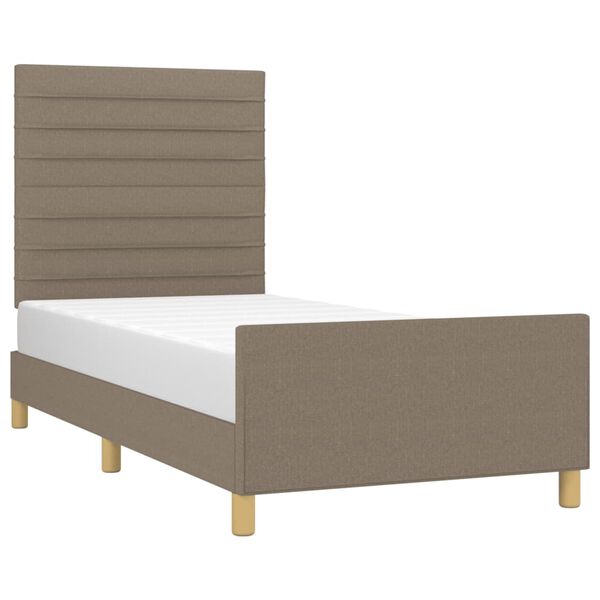 vidaXL R&aacute;m postele bez matraca Taupe 90x190 cm L&aacute;tka
