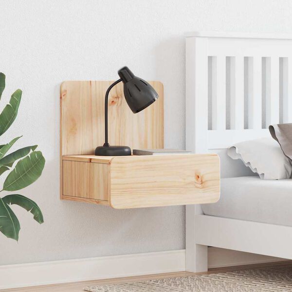 vidaXL Nočn&yacute; stol&iacute;k Hned&aacute; 44 x 32,5 x 40 cm Borovicov&yacute; mas&iacute;v