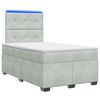 vidaXL Posteľ boxspring s matracom Svetlosiv&aacute; 120 x 200 cm Zamat