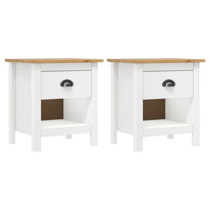 vidaXL Nočn&eacute; stol&iacute;ky Hill 2 ks 46x35x49,5 cm, borovicov&yacute; mas&iacute;v