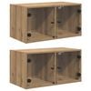 vidaXL N&aacute;stenn&eacute; skrinky 2 ks 68 x 37 x 35 cm Kompozitn&eacute; drevo