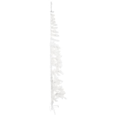 vidaXL Umelý vianočný polovičný stromček s podstavcom biely 210 cm