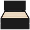vidaXL Posteľný rám s čelom čierny 75x190 cm kompozitné drevo