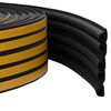 vidaXL Samolepiaca tesniaca p&aacute;ska na okno Čierna 9 x 6 mm 100 m
