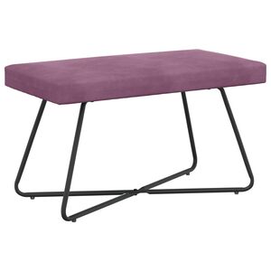vidaXL lavička Fialov&aacute; 80 x 40 x 45 cm Zamat