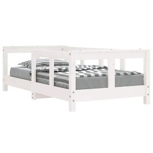 vidaXL R&aacute;m detskej postele biely 70x140 cm mas&iacute;vna borovica