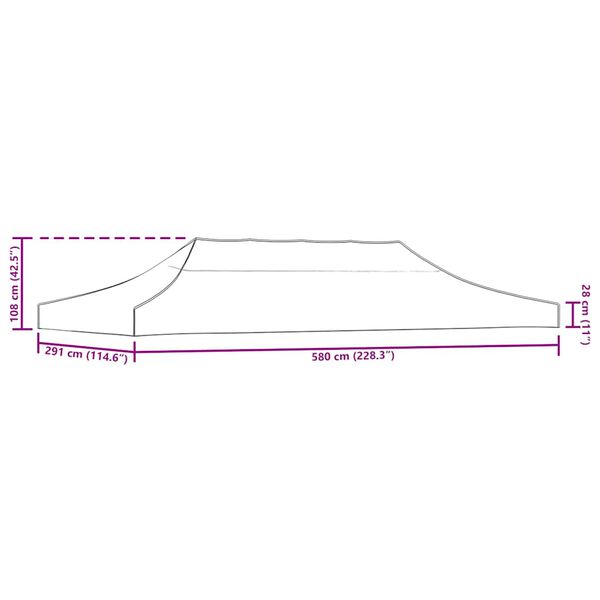 vidaXL Strecha na párty stan 3x6 m, antracitová