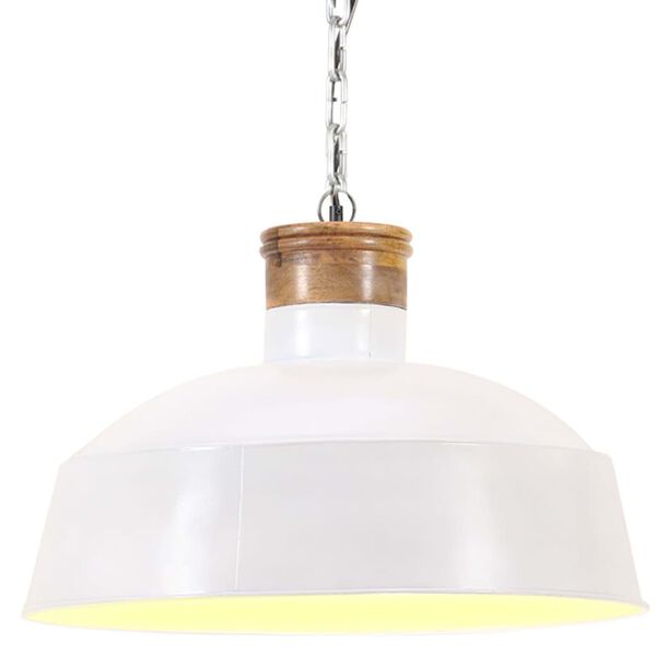 vidaXL Industriálna závesná lampa 58 cm, biela E27