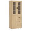 vidaXL Vysok&aacute; skrinka dub sonoma 69,5x34x180 cm spracovan&eacute; drevo