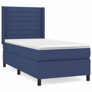 vidaXL Posteľn&yacute; r&aacute;m boxsping s matracom modr&yacute; 80x200 cm l&aacute;tka