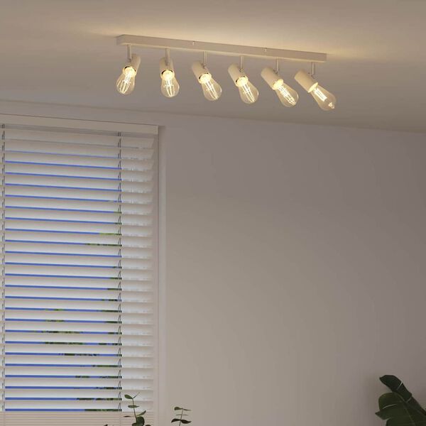 vidaXL Stropn&eacute; bodov&eacute; svetlo so bodmi Biela 73 x 6,5 x 11,5 cm Kov