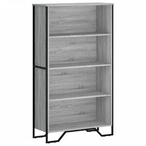 vidaXL Knižnica siv&yacute; dub sonoma 80x31x137,5 cm kompozitn&eacute; drevo