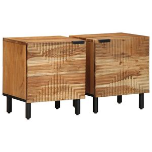 vidaXL Nočn&eacute; stol&iacute;ky 2 ks 40x33x46 cm mas&iacute;vne drevo ak&aacute;cia