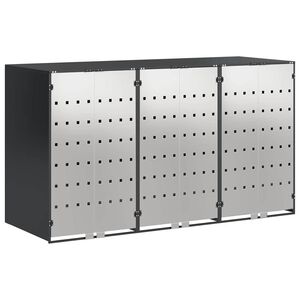 vidaXL &Uacute;ložisko na 3 ko&scaron;e Wheelie Antracit 340 x 77.5 x 115.5 cm Oceľ