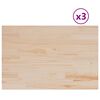 vidaXL Stolov&eacute; dosky 3 ks 80x53x1,7 cm obdĺžnikov&eacute; mas&iacute;vna borovica