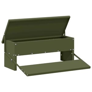 vidaXL Krm&iacute;tko s ped&aacute;lom pre kura Olivovo zelen&aacute; 48,5 x 39,5 x 19 cm