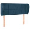vidaXL Čelo postele so z&aacute;hybmi tmavomodr&aacute; 83x23x78/88 cm zamat