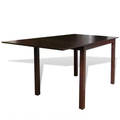 vidaXL Rozťahovací jedálenský stôl, kaučukový, hnedý, 150 cm