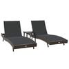 vidaXL Leh&aacute;tko 3 pcs Hned&aacute; 197 x 70 x 82 cm polyratan