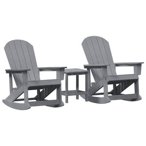 vidaXL Z&aacute;hradn&yacute; lounge set 3 pcs Svetlosiv&aacute; HDPE