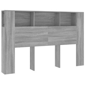 vidaXL Čelo postele so skrinkou siv&yacute; dub sonoma 160x18,5x104,5 cm